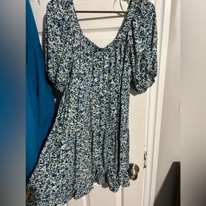 Blue floral dress